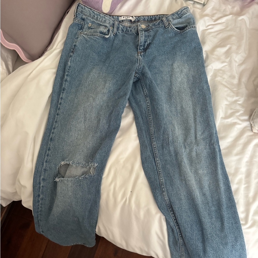 Light Blue Women's baggy & low rise
